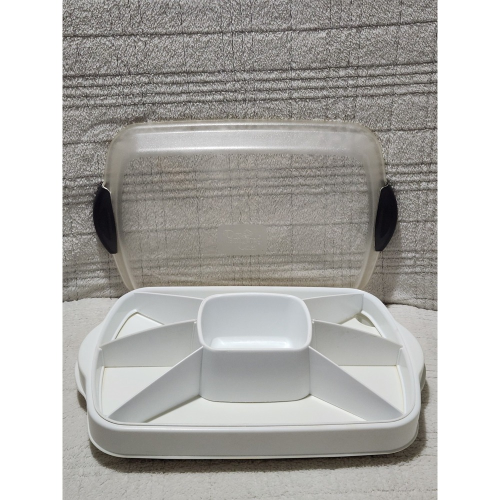 Pampered Chef Chillzanne Rectangle Server Deviled Eggs Veggie Dip Tray‎ 2781